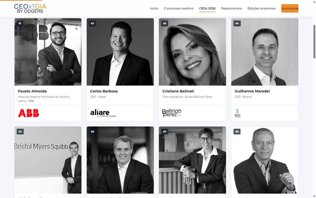 Nova página de CEOs