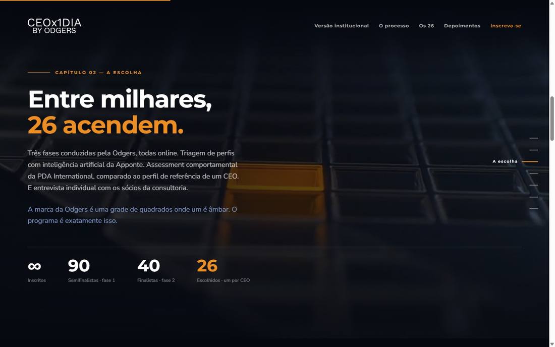 Versão cinema do site